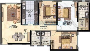  3 BHK Apartment at Raheja Reflections Eternity, Kandivali East – for Sale