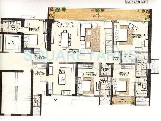 4 BHK 3104 Sq. Ft. Apartment