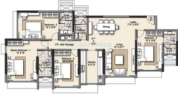  4 BHK Apartment at Raheja Ridgewood, Goregaon East – for Rent