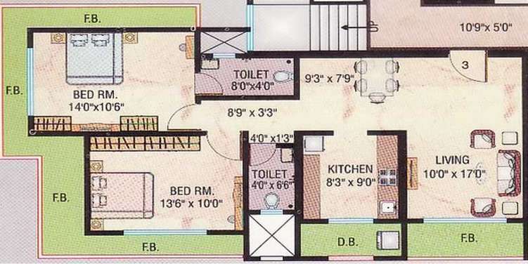 raj  shree krishna apartments apartment 2 bhk 1300sqft 20214016184032