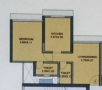  1 BHK Apartment at Raj White City, Kandivali East – for Rent