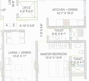 1 BHK 452 Sq. Ft. Apartment in Raja Pruthi Annexe