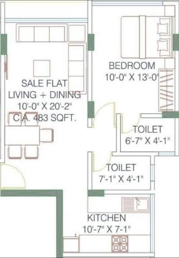 Raja Pruthi Annexe 1 BHK Layout