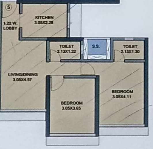 4 BHK 845 Sq. Ft. Apartment