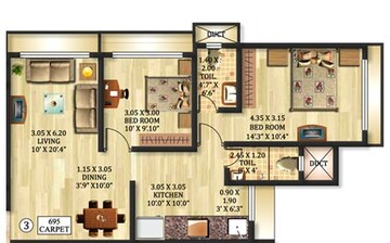  2 BHK Apartment at Rajshree Orchid, Ghatkopar East – for Rent