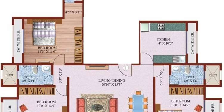 raunak ashirwad apartment 3 bhk 1400sqft 20205724155759