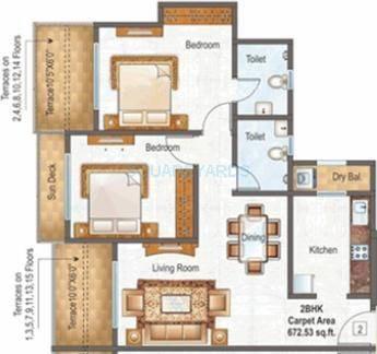 raunak paradise apartment 2bhk 950sqft1