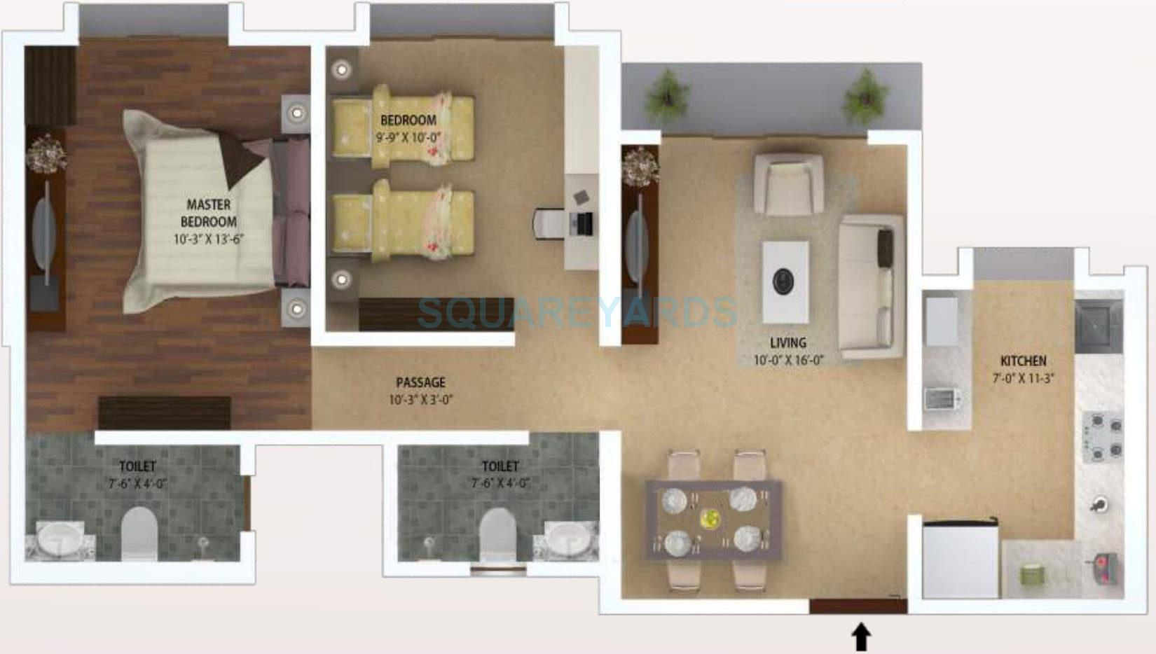 Ravi Group The Era 2 BHK Layout