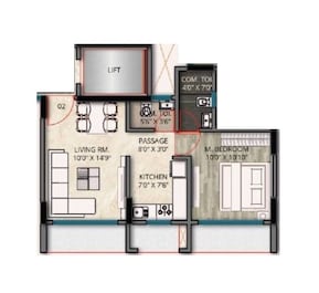 1 BHK 400 Sq. Ft. Apartment in Varsha Galaxy