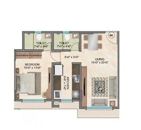 1 BHK 450 Sq. Ft. Apartment in Regent Jeevan Tara CHS
