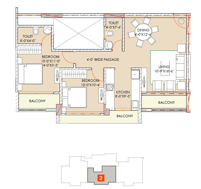 Other, richa-bougainvillea 2 Bedroom 768 Sq.Ft. Apartment In Kalina Mumbai 7575904