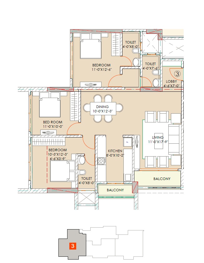 Richa Bougainvillea Floor Plans - Kalina, Mumbai