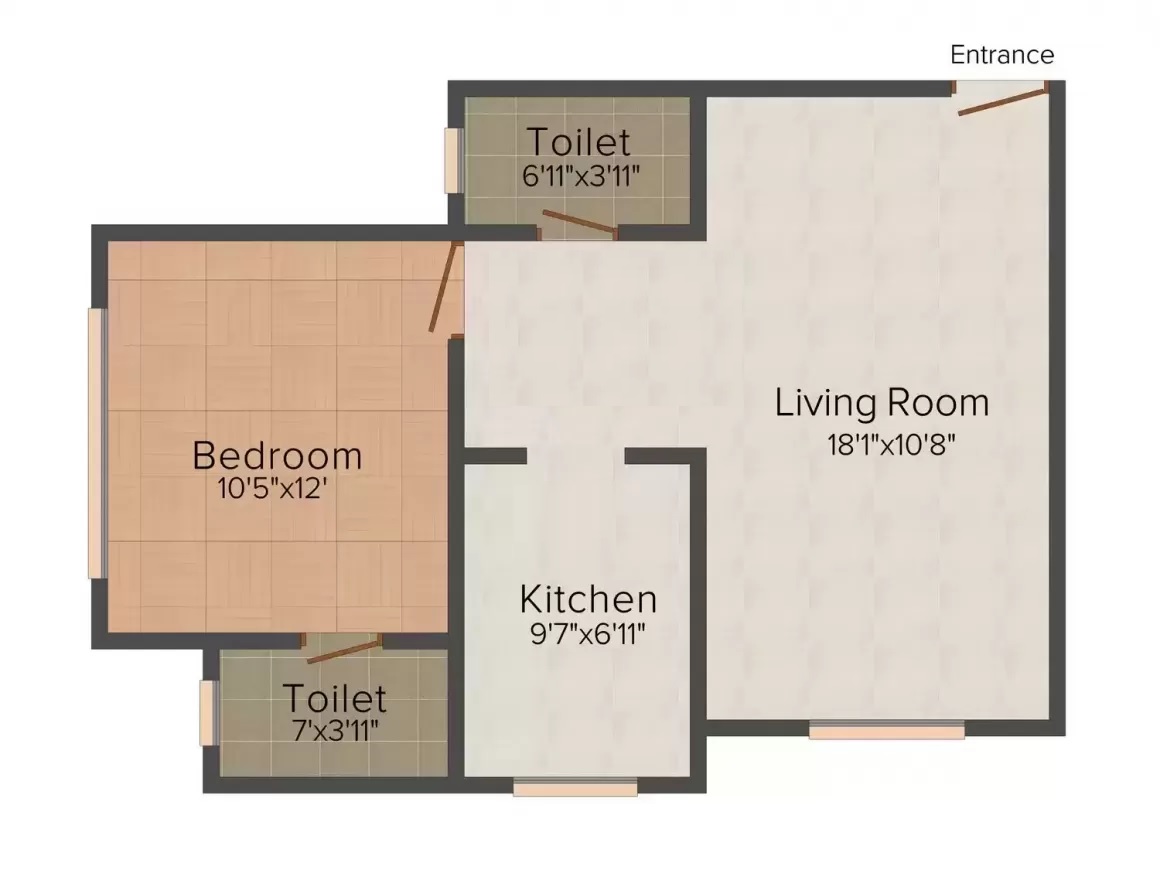 Right Vrindavan 1 BHK Layout