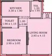 Rishab Om Brij Kutir 1 BHK Layout