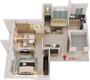 RK Inspire 1 BHK Layout