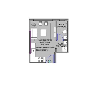 Floor plan of 199 Sq. Ft. Studio in Roha Vatika, Mumbai