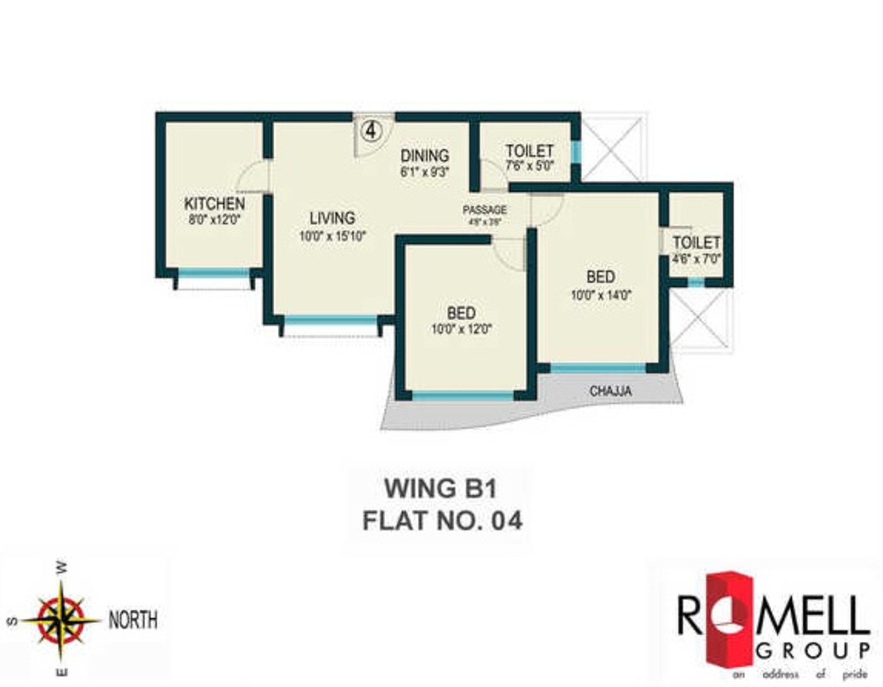 romell aether apartment 2 bhk 707sqft 20213429003402