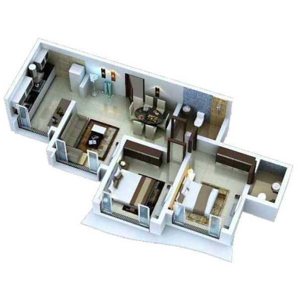 Other, romell-aether 2 Bedroom 713 Sq.Ft. Apartment In Goregaon East Mumbai 9178418