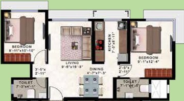  2 BHK Apartment at Romell Allure, Borivali East – for Sale