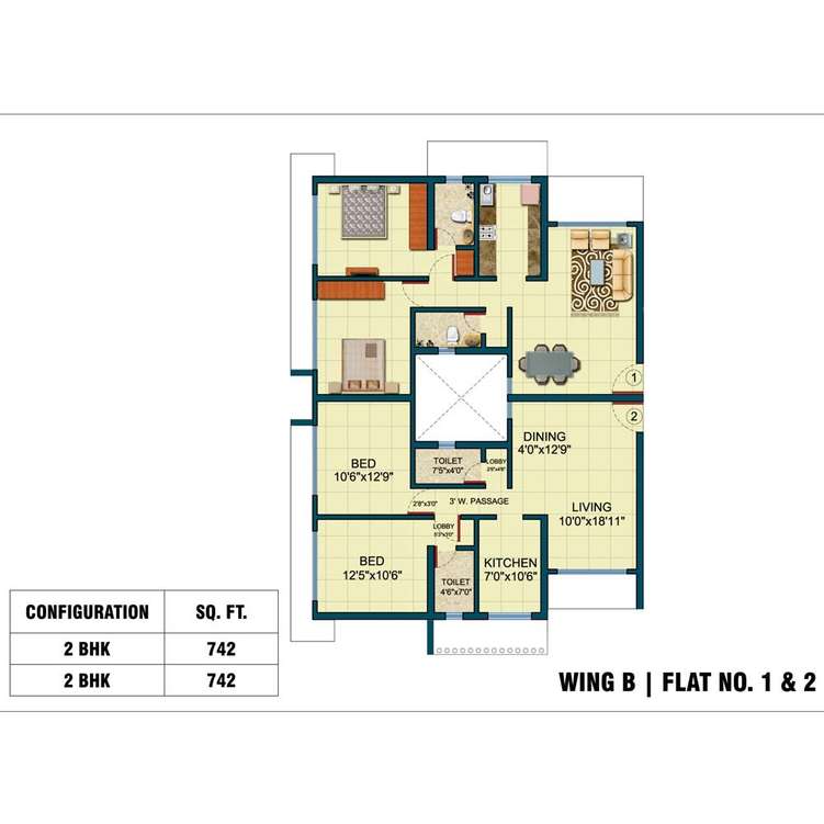 romell diva apartment 2bhk 1125sqft 41