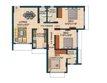  3 BHK Apartment at Romell Diva, Malad West – for Sale