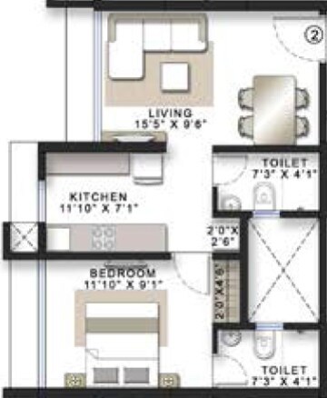  1 BHK Apartment at Romell Orbis, Andheri East – for Sale