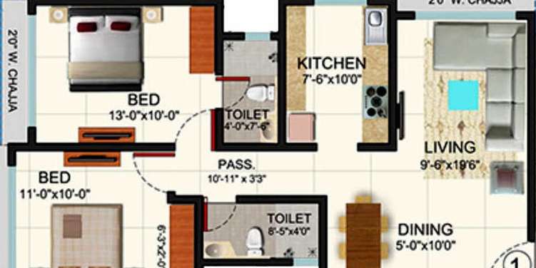 romell peyton place apartment 2 bhk 1105sqft 20211401111441