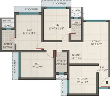  3 BHK Apartment at Romell Umiya Grandeur, Goregaon East – for Rent