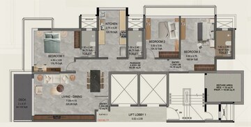  3 BHK Apartment at Roodraksh Golf Walk, Chembur – for Rent