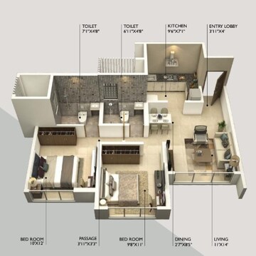  2 BHK Apartment at Royal Lagoon, Jankalyan Nagar – for Sale