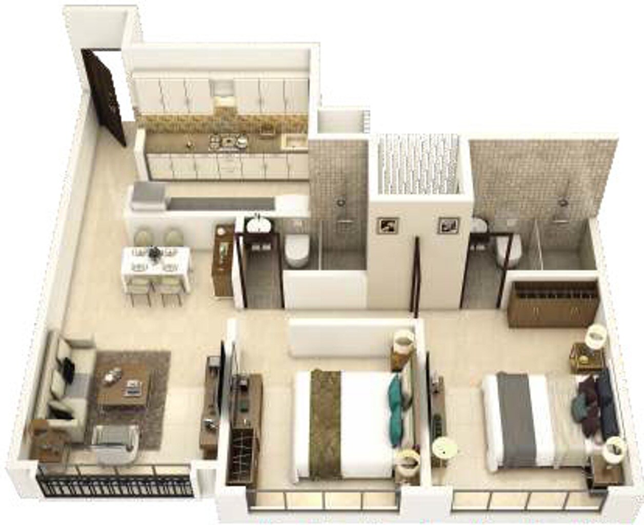 Other, royal-pristo 2 Bedroom 645 Sq.Ft. Apartment In Parekh Nagar Mumbai 8821080