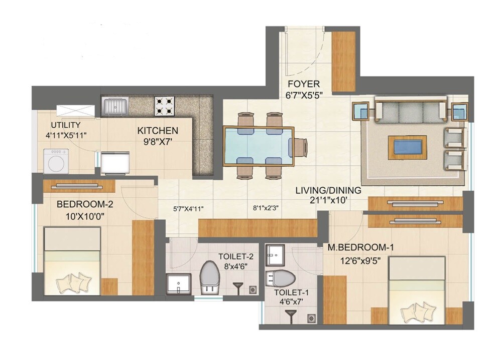  2 BHK Apartment at Runwal 7 Mahalaxmi, Mahalaxmi – for Sale