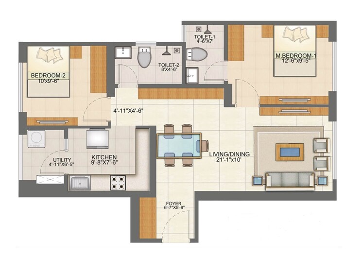 Other, runwal-7-mahalaxmi 2 Bedroom 873 Sq.Ft. Apartment In Mahalaxmi Mumbai 8971006