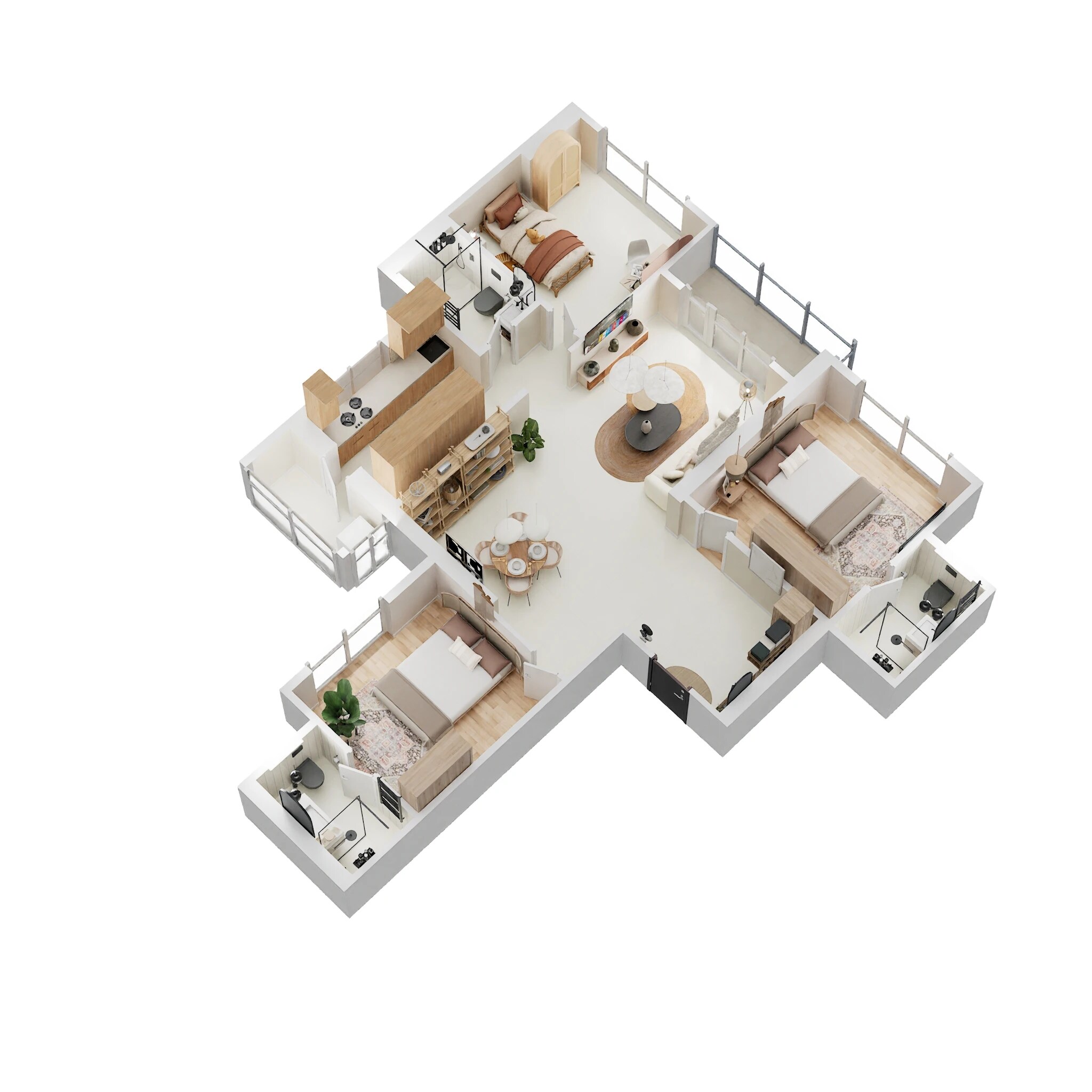 3 BHK 1417 Sq. Ft. Apartment