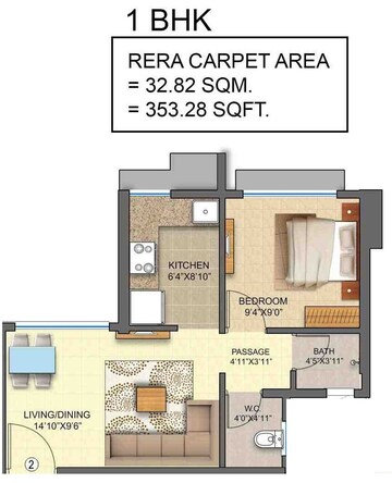  1 BHK Apartment at Runwal Avenue, Kanjurmarg East – for Sale