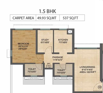  1 BHK Apartment at Runwal Bliss, Kanjurmarg East – for Rent