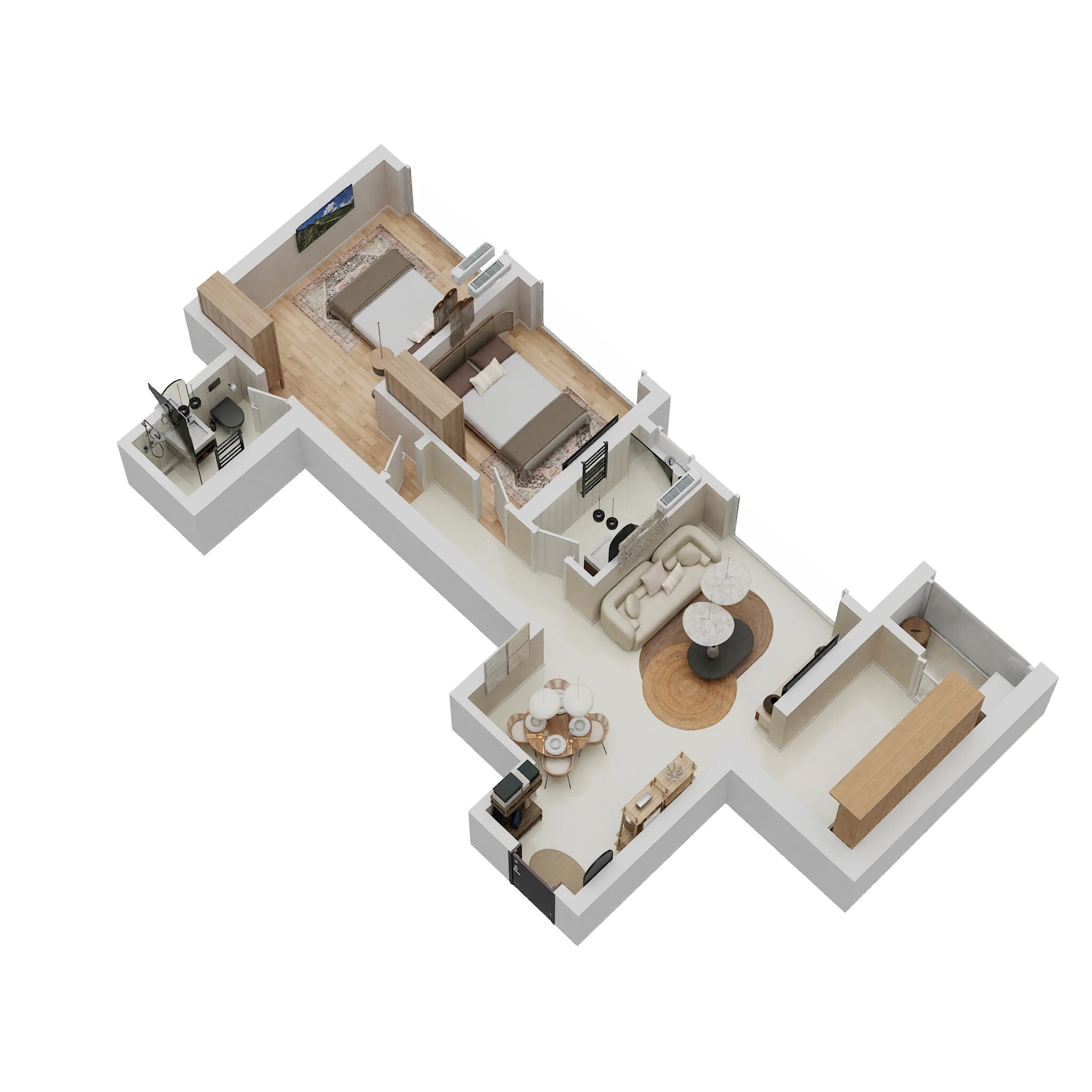 2 BHK 592 Sq. Ft. Apartment