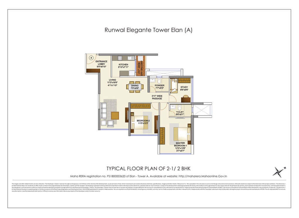 runwal elegante apartment 2bhk st 975sqft111