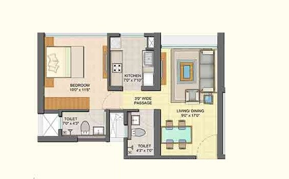 1 BHK Apartment at Runwal Forests, Kanjurmarg West – for Rent