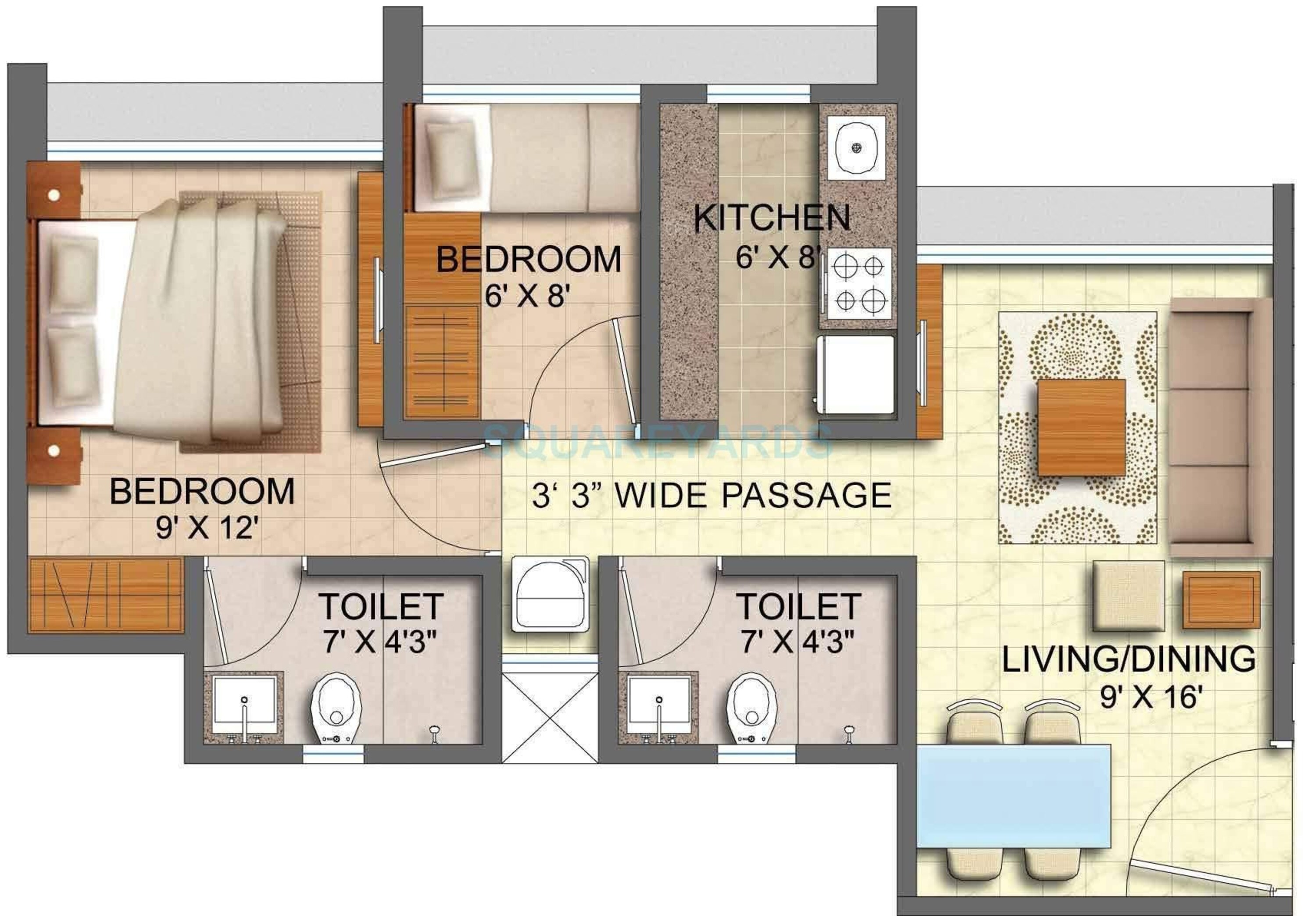 runwal forests apartment 1bhk 725sqft1