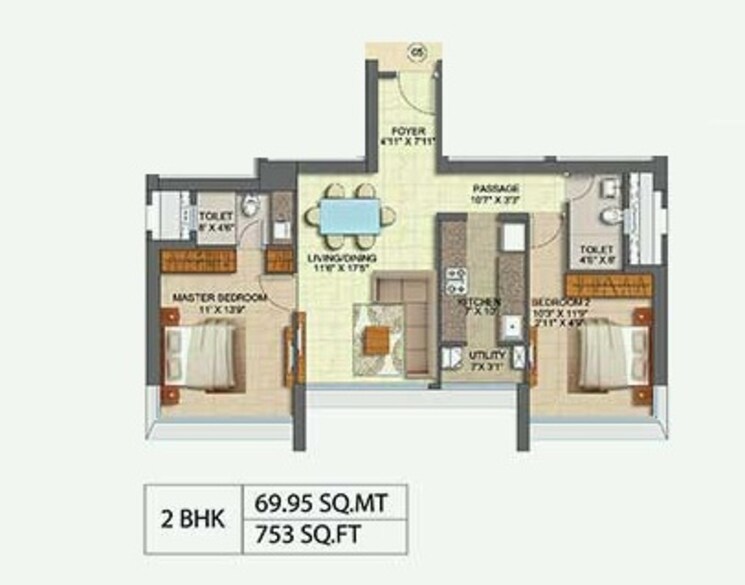 Other, runwal-forests 2 Bedroom 753 Sq.Ft. Apartment In Kanjurmarg West Mumbai 9023358