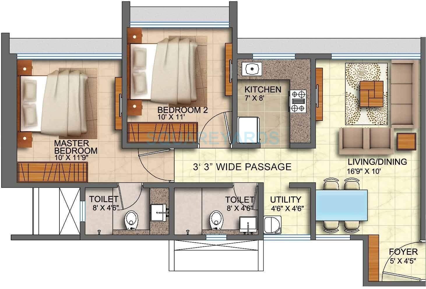  2 BHK Apartment at Runwal Forests, Kanjurmarg West – for Sale