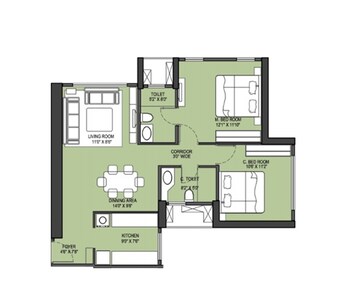  2 BHK Apartment at Runwal Nirvana, Parel – for Rent