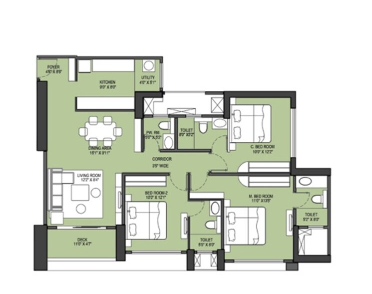 Other, runwal-nirvana 3 Bedroom 1006 Sq.Ft. Apartment In Dhabholkar Wadi Mumbai 8752589