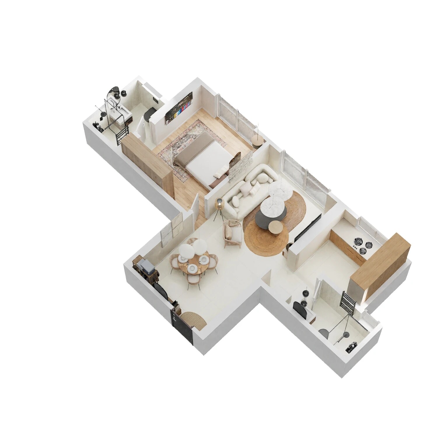 1 BHK 503 Sq. Ft. Apartment