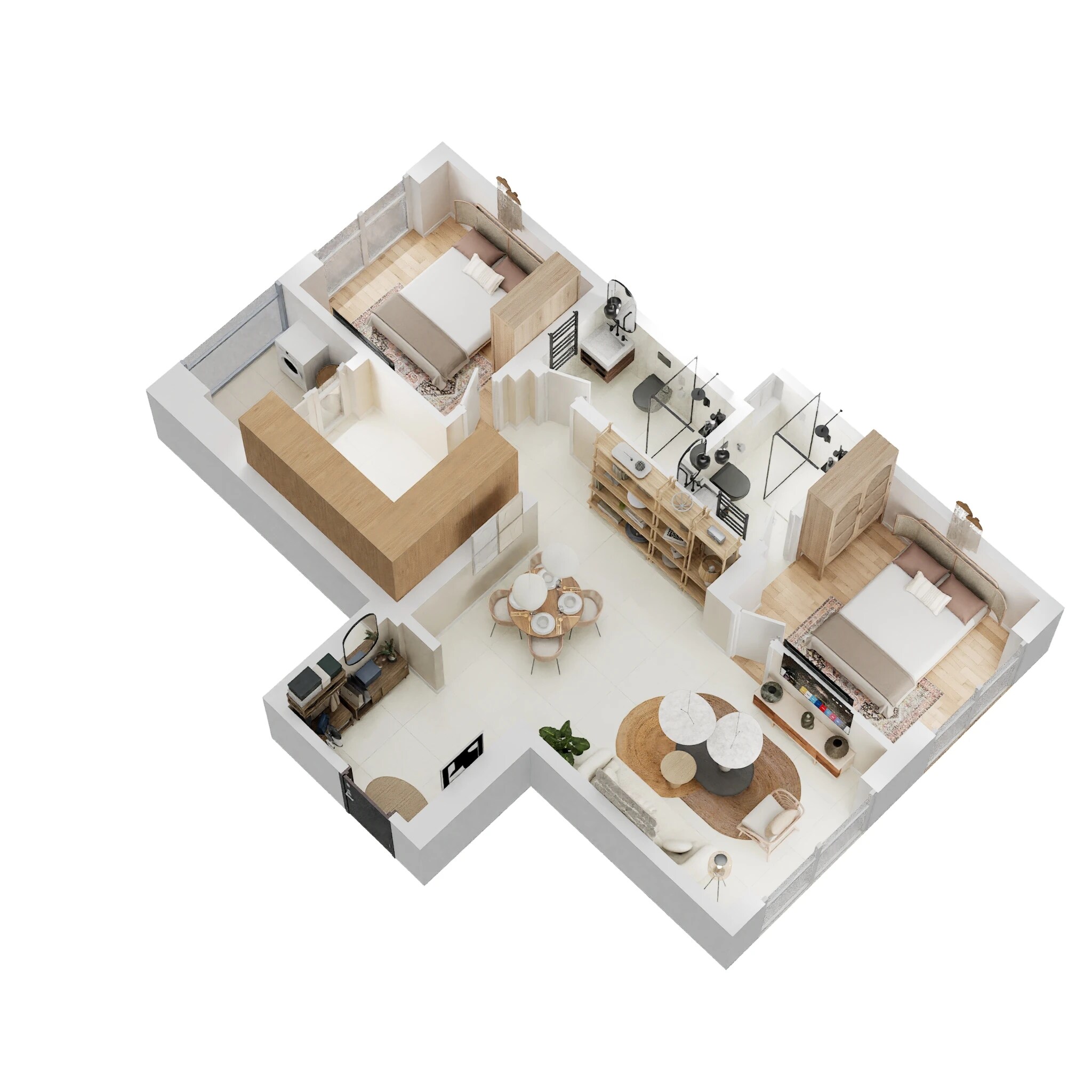 2 BHK 694 Sq. Ft. Apartment