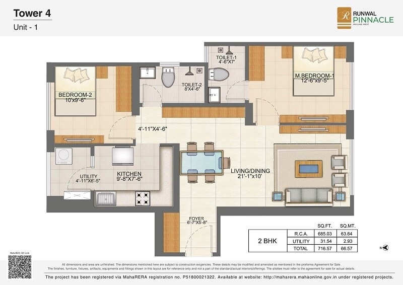 Other, runwal-pinnacle 2 Bedroom 717 Sq.Ft. Apartment In Mulund West Mumbai 9608910