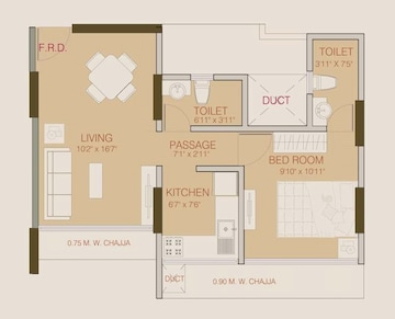  1 BHK Apartment at Ruparel Elara, Kandivali West – for Rent