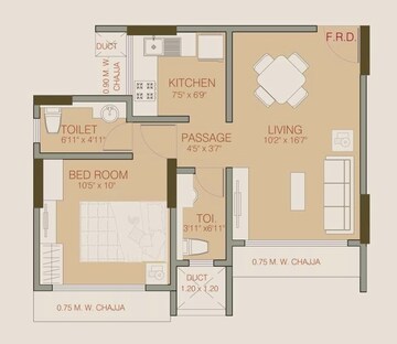  1 BHK Apartment at Ruparel Elara, Kandivali West – for Rent