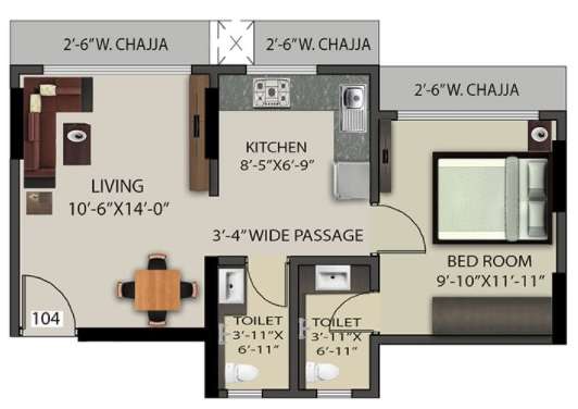 ruparel elara mumbai apartment 1 bhk 425sqft 20215625155657